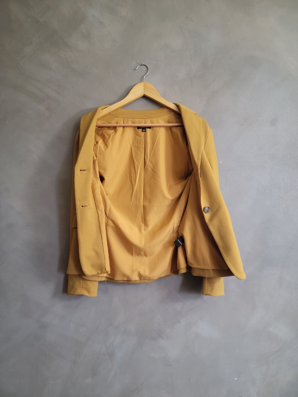 Premise Mustard Single-Breasted Blazer Size 6 - Picture 5 of 7